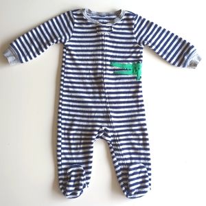 Carter's blue and white Onesie